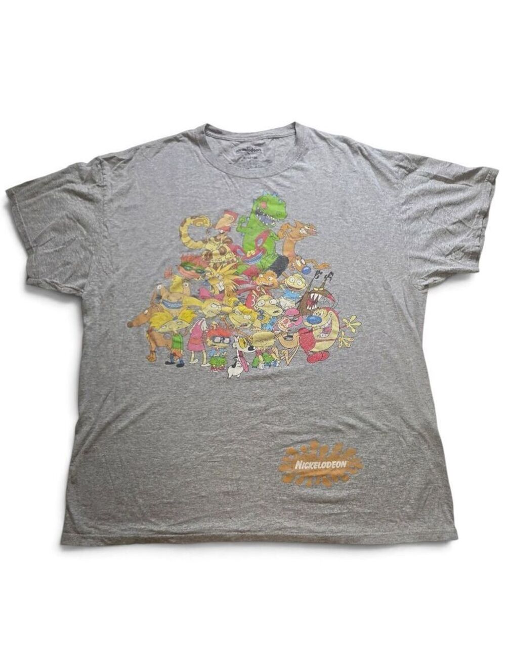 Nickelodeon 90s Cartoon Characters Graphic T Shirt XL Rugrats Hey Arnold Retro